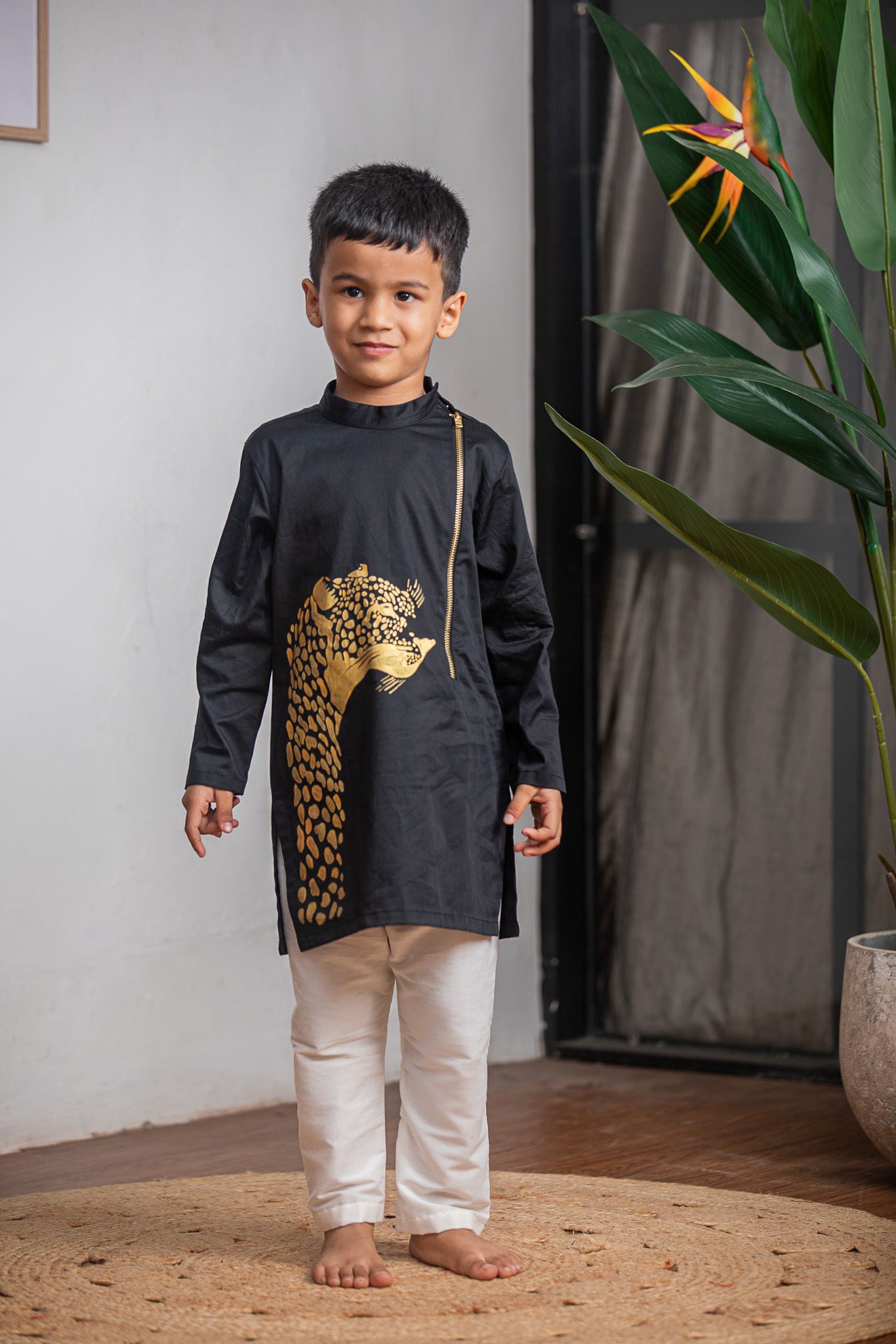 BLACK CHEETAH HANDPAINTED