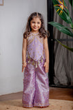 PURPLE ZARI PANT SET