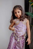 PURPLE ZARI PANT SET