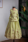 GREEN BIB GHAGRA