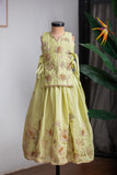 GREEN BIB GHAGRA