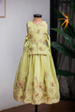 GREEN BIB GHAGRA