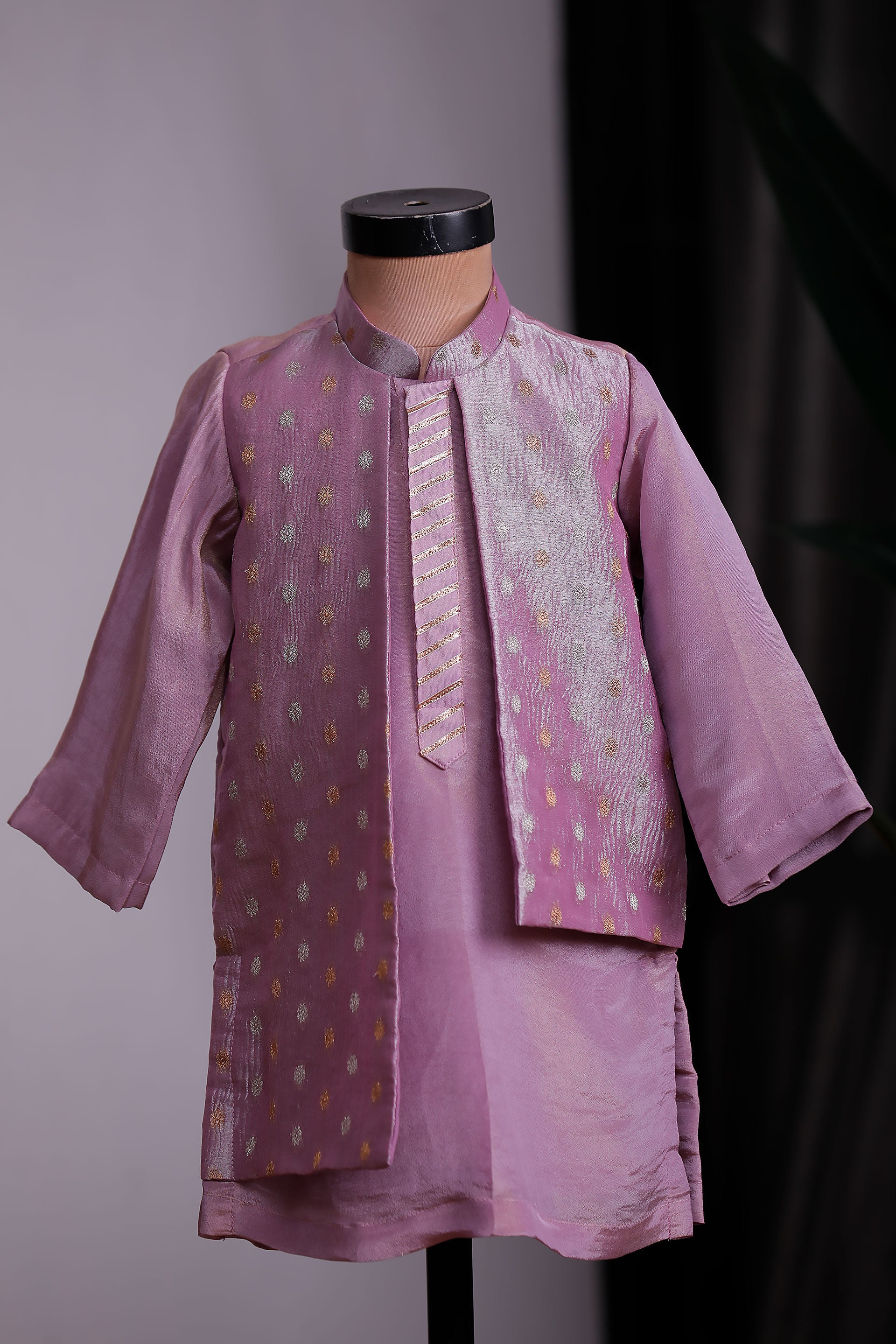 PURPLE ZARI KURTA SET