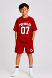 Portugal Oversized Red Co-Ord Set