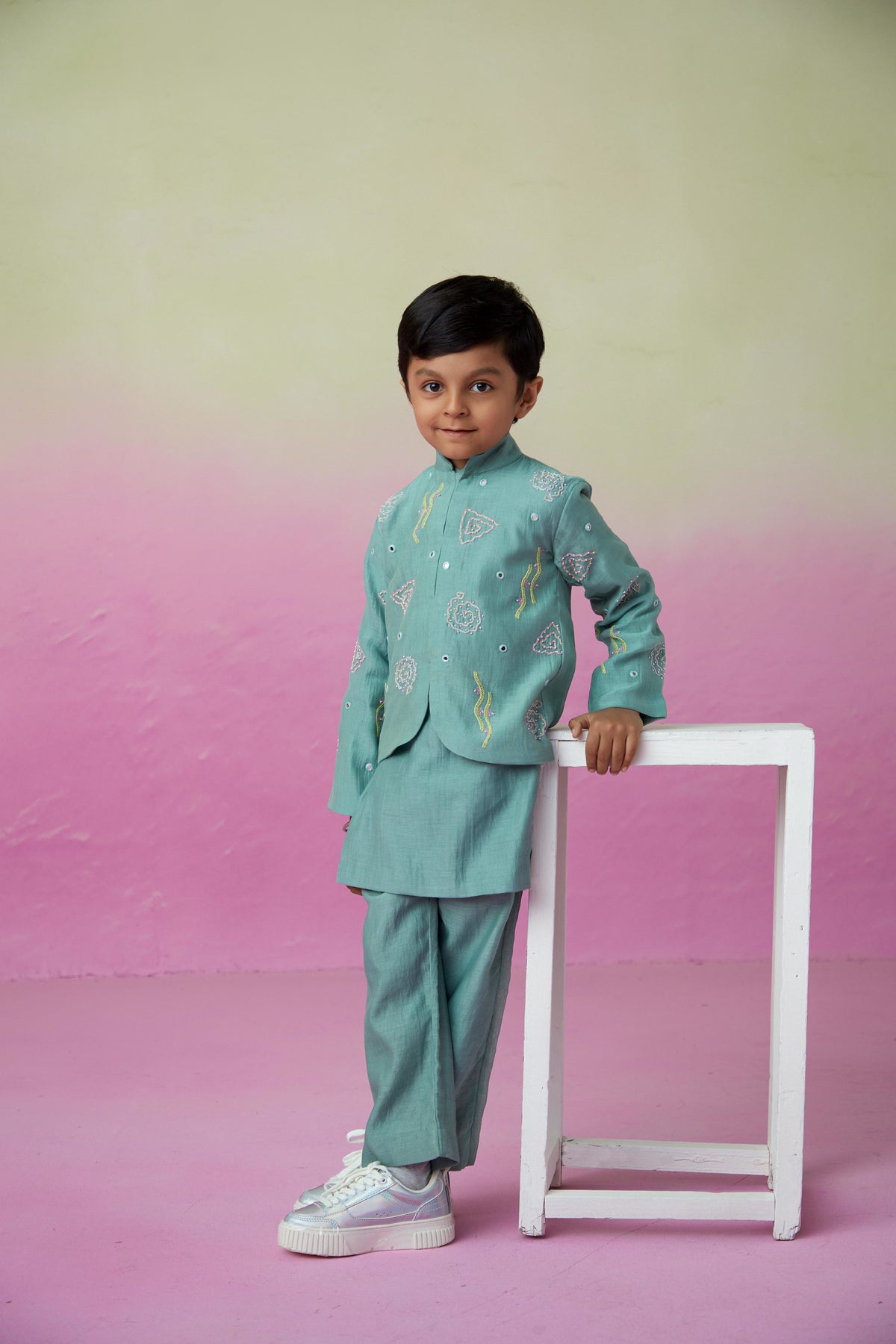 Ocean Voyager Kurta Jacket Set