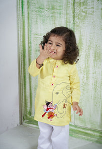 Lemon Yellow Ganipati Kurta