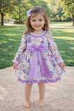 OLD ROSE - PURPLE FLORAL DRESS
