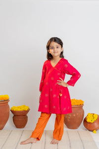 Full Sleeves Angrakha Kurta Set