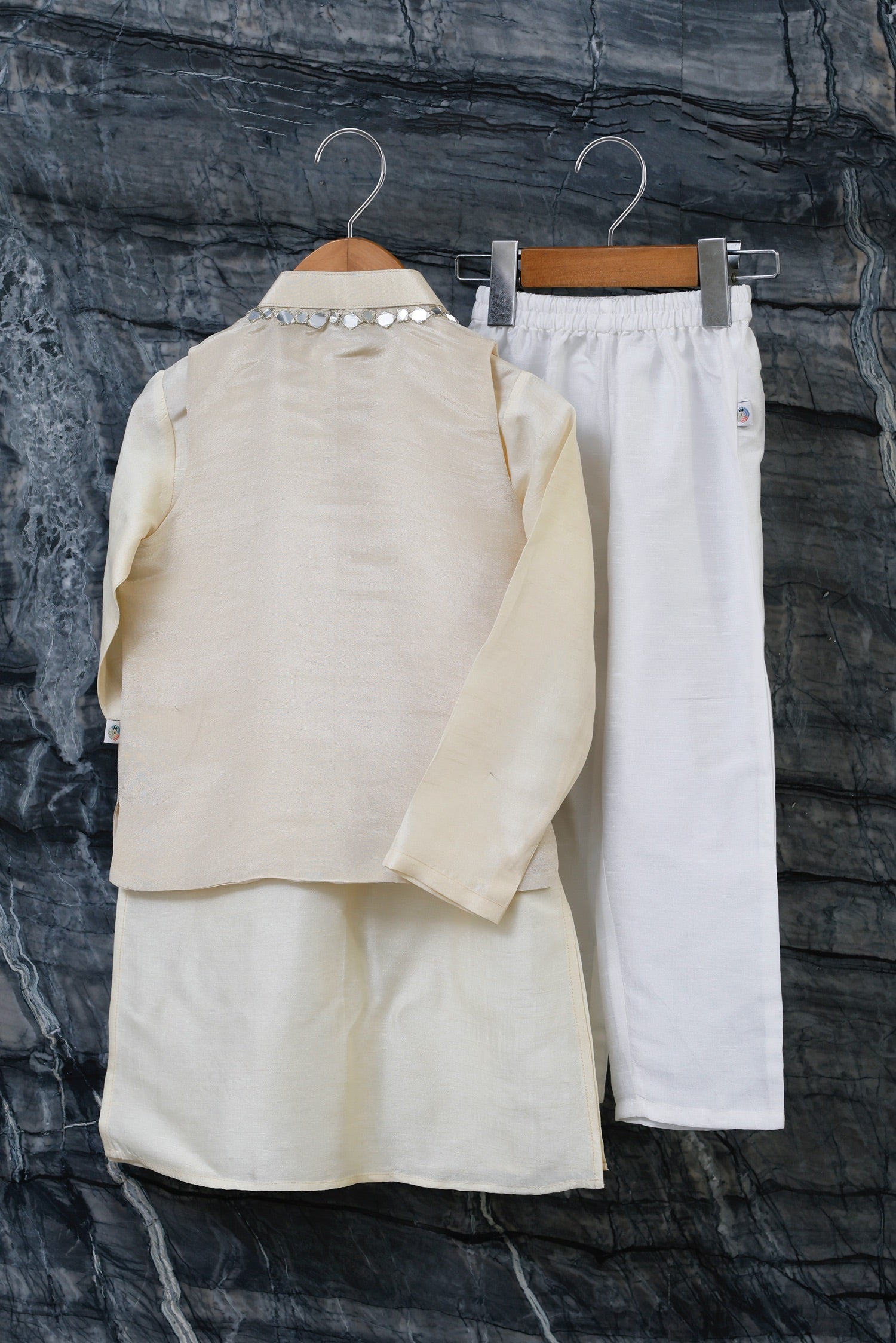 Mirror embroidery  bandhgala set