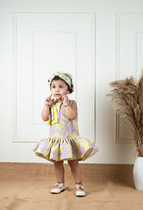 Green Lilac Ruffle Dress