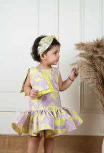 Green Lilac Ruffle Dress