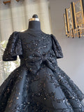 Black Shimmering And Glittering Sequence Dress