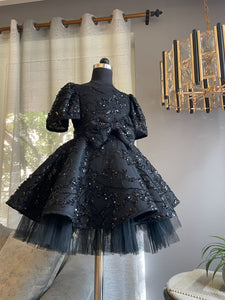 Black Shimmering And Glittering Sequence Dress