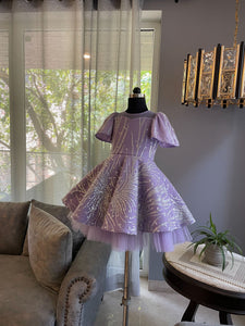 Lavender Sequence Burst Dress