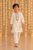 Ivory embroidered placket kurta set