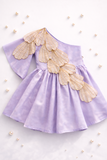 Tissue petals one shoulder dress