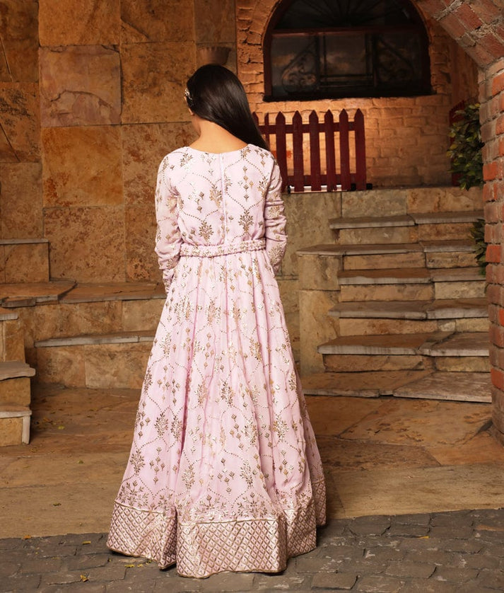 Lilac Embroidered Anarkali