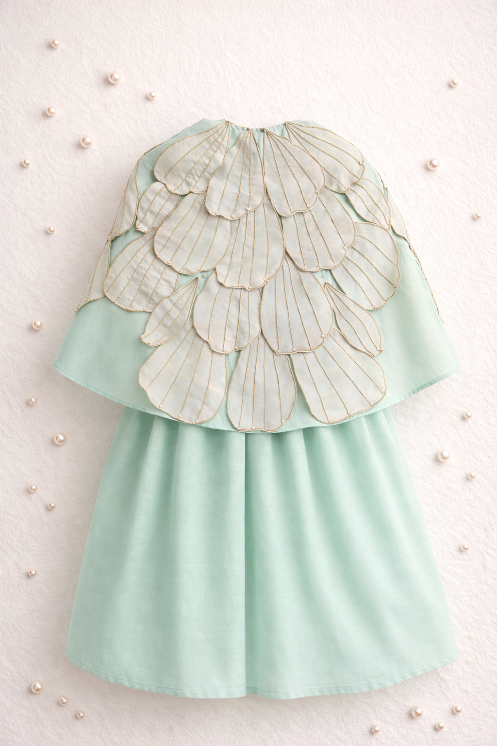 Tissue petals shrug  and dress