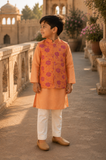 Fushia printed bundi set