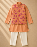 Fushia printed bundi set