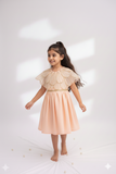 Tissue petals capelet and dress