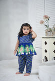 Pichwai Blue Peplum Pant Set