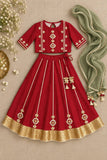 Ruby gota embroidered lehnga