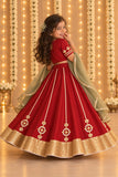 Ruby gota embroidered lehnga
