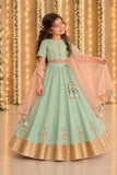 Seagreen gota embroidered lehnga