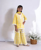 Yellow Tie & Dye Kurti Sharara Set