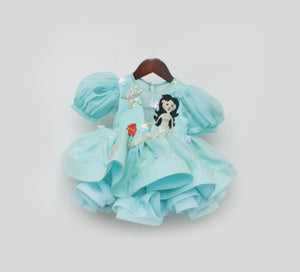 Aqua Blue Organza Frock