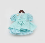 Aqua Blue Organza Frock