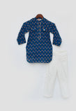 Blue Printed Kurta and Salwar for Boys