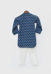 Blue Printed Kurta and Salwar for Boys