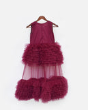 Wine Net Gown