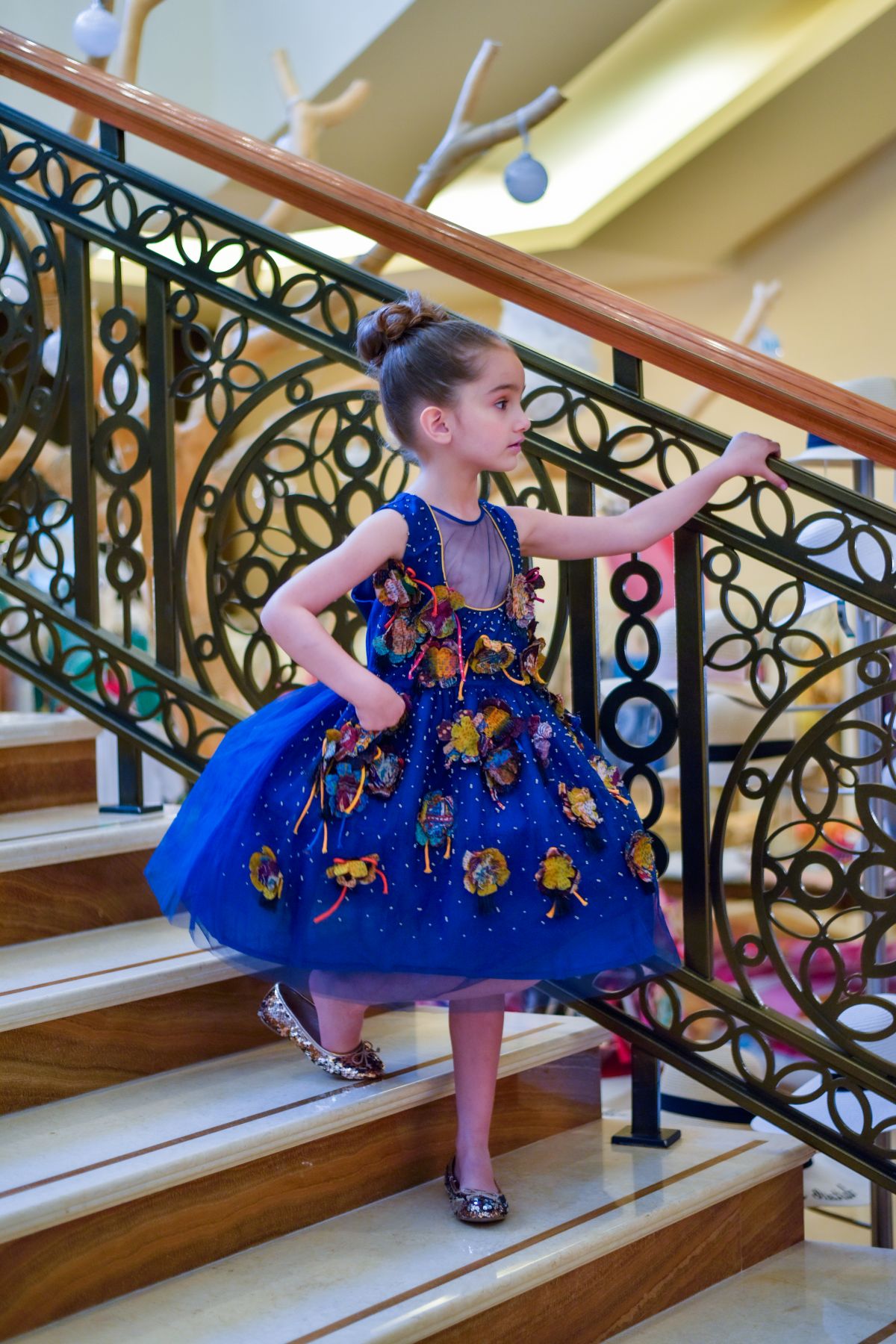 Hand Embroidered Boned Skirt Dress