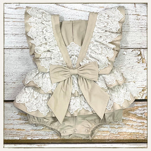 The Lacy Cotton Frill Romper