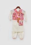 Embroidery Jacket and Kurti Pant for Girls