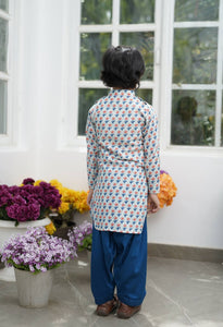 Flower Boti Print Kurta and Salwar for Boys