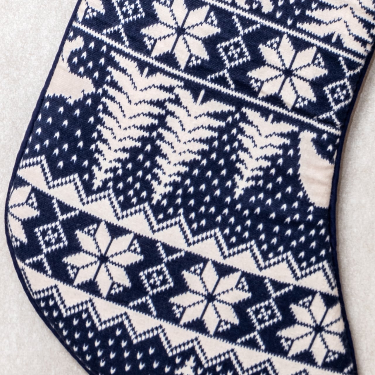 Blue Reindeer Stocking