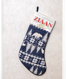 Blue Reindeer Stocking