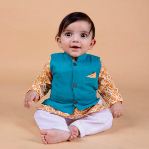 Genda Kurta with Churidaar & Ambar Nehru Jacket