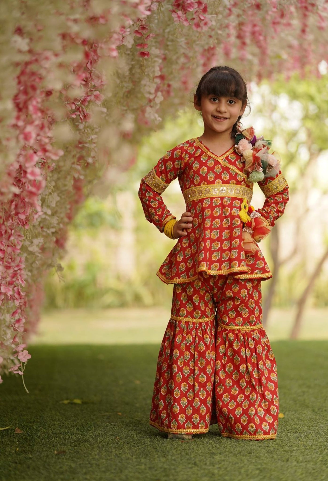 Printed Kurti Sharara for Girls