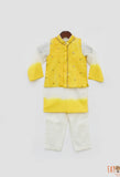 Yellow Jacket with Kurta Pant for Boys