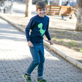 Unisex Blue Wanderer Dino Sweatshirt