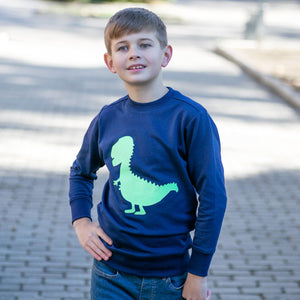 Unisex Blue Wanderer Dino Sweatshirt