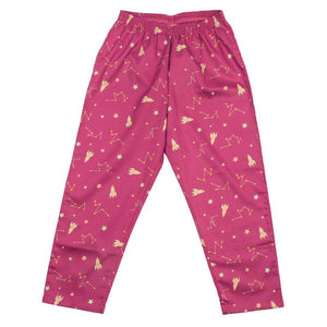 Space Melange Round Neck Half Sleeve Pyjama Set For Kids