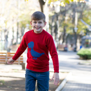 Unisex Red Wanderer Dino Sweatshirt