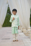 Green Embroidery Jacket and Kurta Pant for Boys