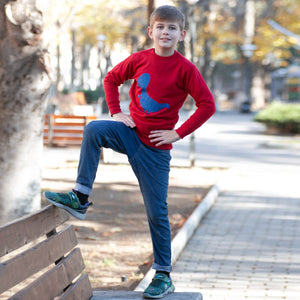 Unisex Red Wanderer Dino Sweatshirt